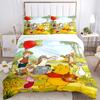 Set Lenzuola 3 Pezzi Winnie the Pooh e Amici (1 Copripiumino + 2 Federe, Senza Imbottiture) D092