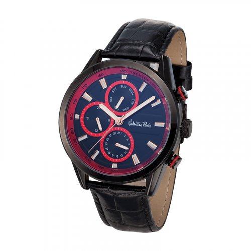 

[VALENTINO RUDY] VALENTINO RUDY Men s Leather Watch VR6508A-REDBK FREE