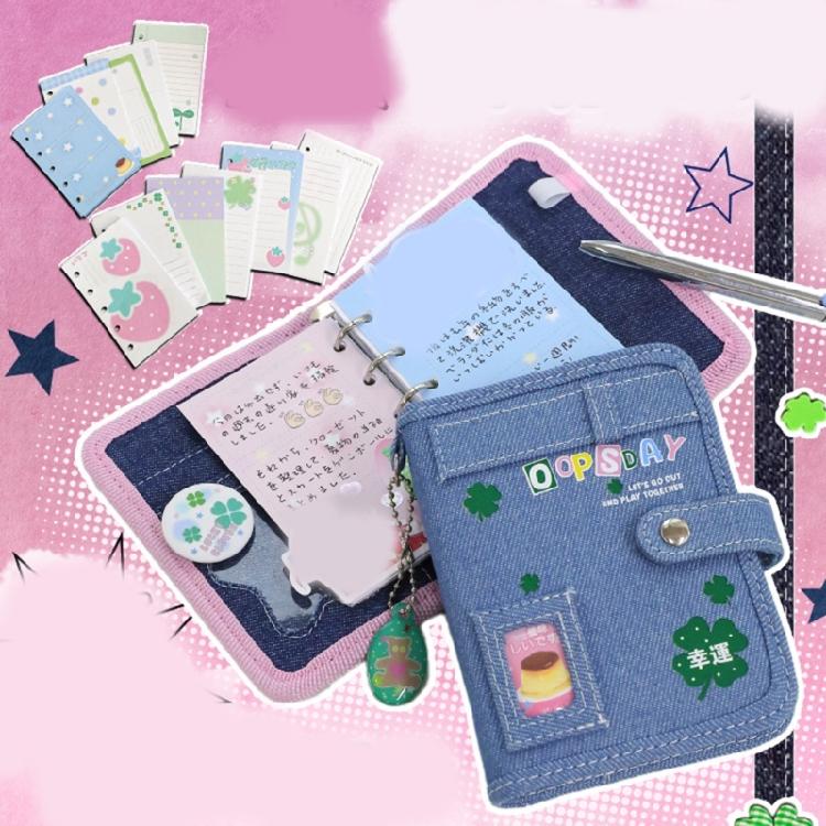 Travel Notebook Retro Notebook Colorful Page Binder Notebook Sweet Clovers Notebook Office School Supplies for Students