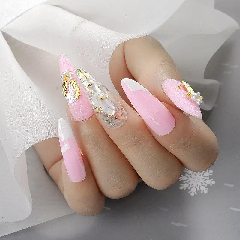 Beauty Nail Art Dekoration Golver Featherm 3D Metall Stil Maniküre Charm Design Öle Dekorative Accessoires