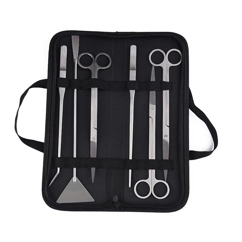Aquarium Tools Set Stainless Steel Aquarium Tank Aquatic Plant Tool Kits Bag