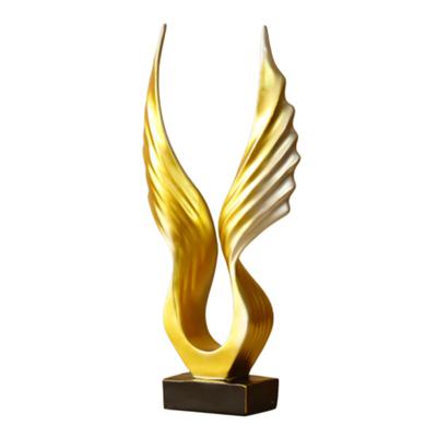 Vogelflügel Statue Harz Figur Skulptur Garten Büro Home Desktop Dekoration Verkauf Waren