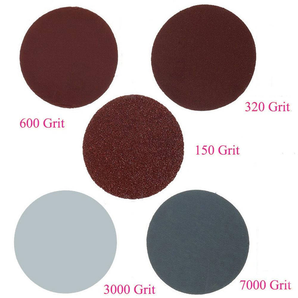 34Pcs Car Windshield Glass Scratch Remover Kit Wool Polish Pad 50mm Sandpaper Auto Deep Scratch Repair Set
