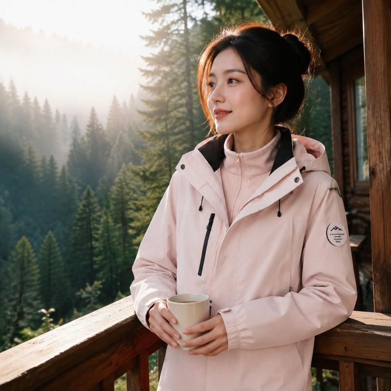 3-in-1 Waterproof Windproof Hiking Jacket Men Women Outdoor Trekking Camping Breathable Insulated Shell With Removable
