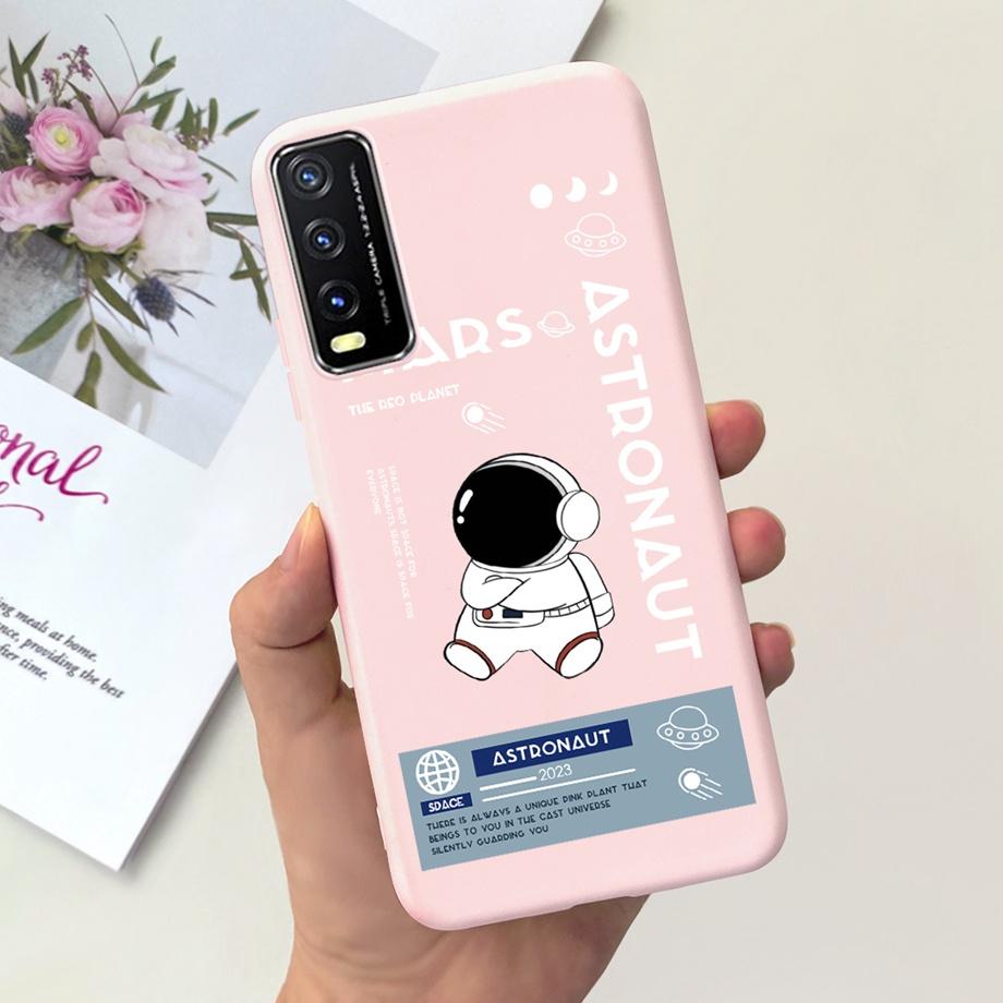 For Vivo V2027 Vivo V2028 Phone Case Space Man Moon Night Cartoon Soft Silicone Bumper Funda For Vivo Y11s Y12s Y20 Y20i Y20s