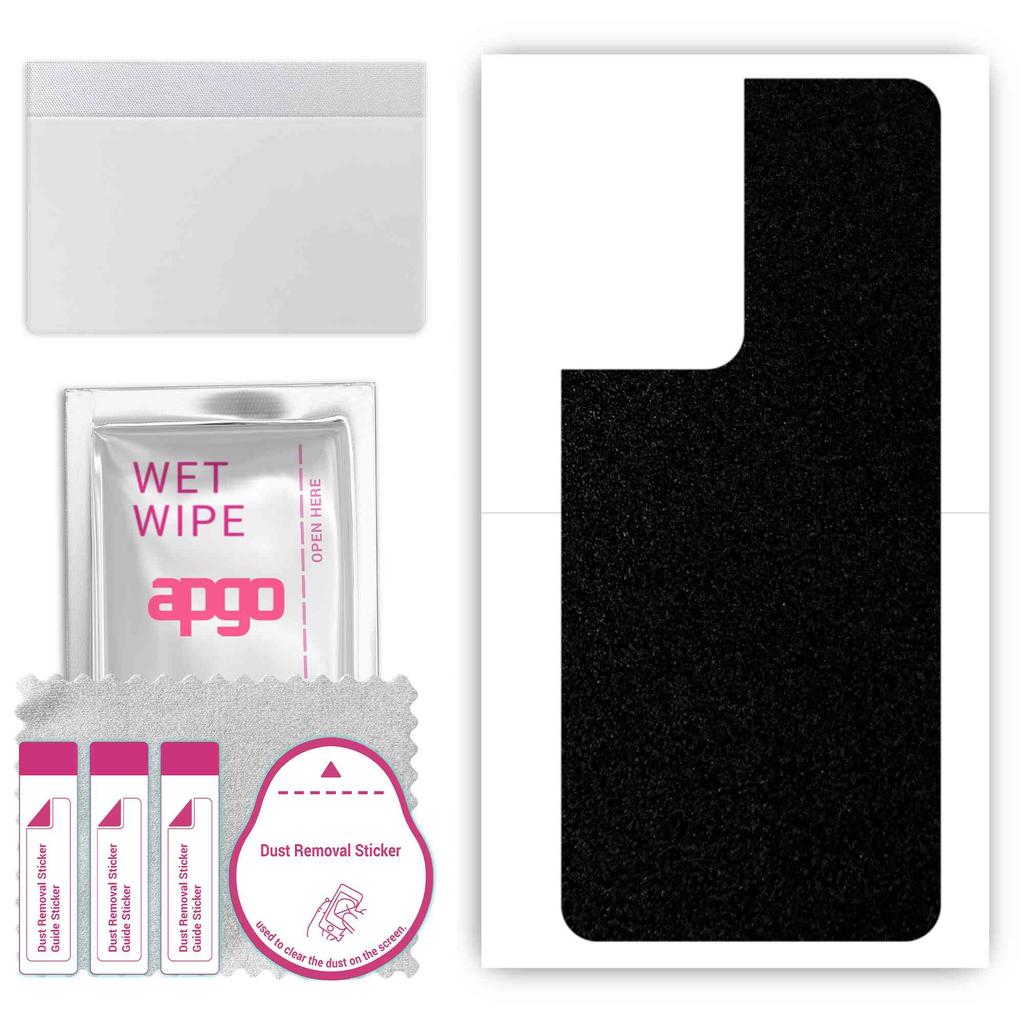 apgo Protective Skin Sticker for the Back Compatible with Oppo Reno8 Z 5G, Wrap Film, Foil, Vinyl - Pattern Matte Black