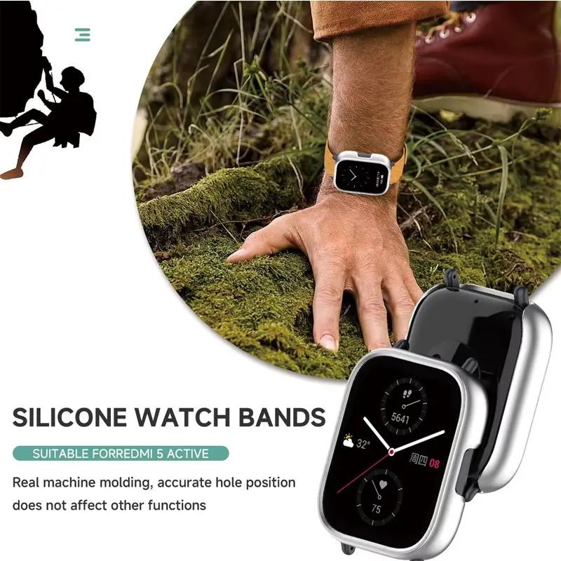 Case For Xiaomi Redmi Watch 5 Active accessories Screen Protector PC Hollow Bumper Protective Cover Redmi Watch 5 Active cases