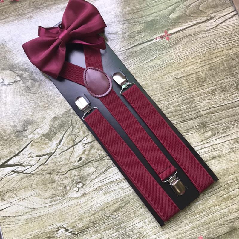 Ensemble classique de bretelles et nœud papillon, bretelles élastiques réglables en Y de 2,5 cm de large avec 3 clips, nœud papillon tissé pré-noué de 12 cm, taille unique pour hommes et femmes