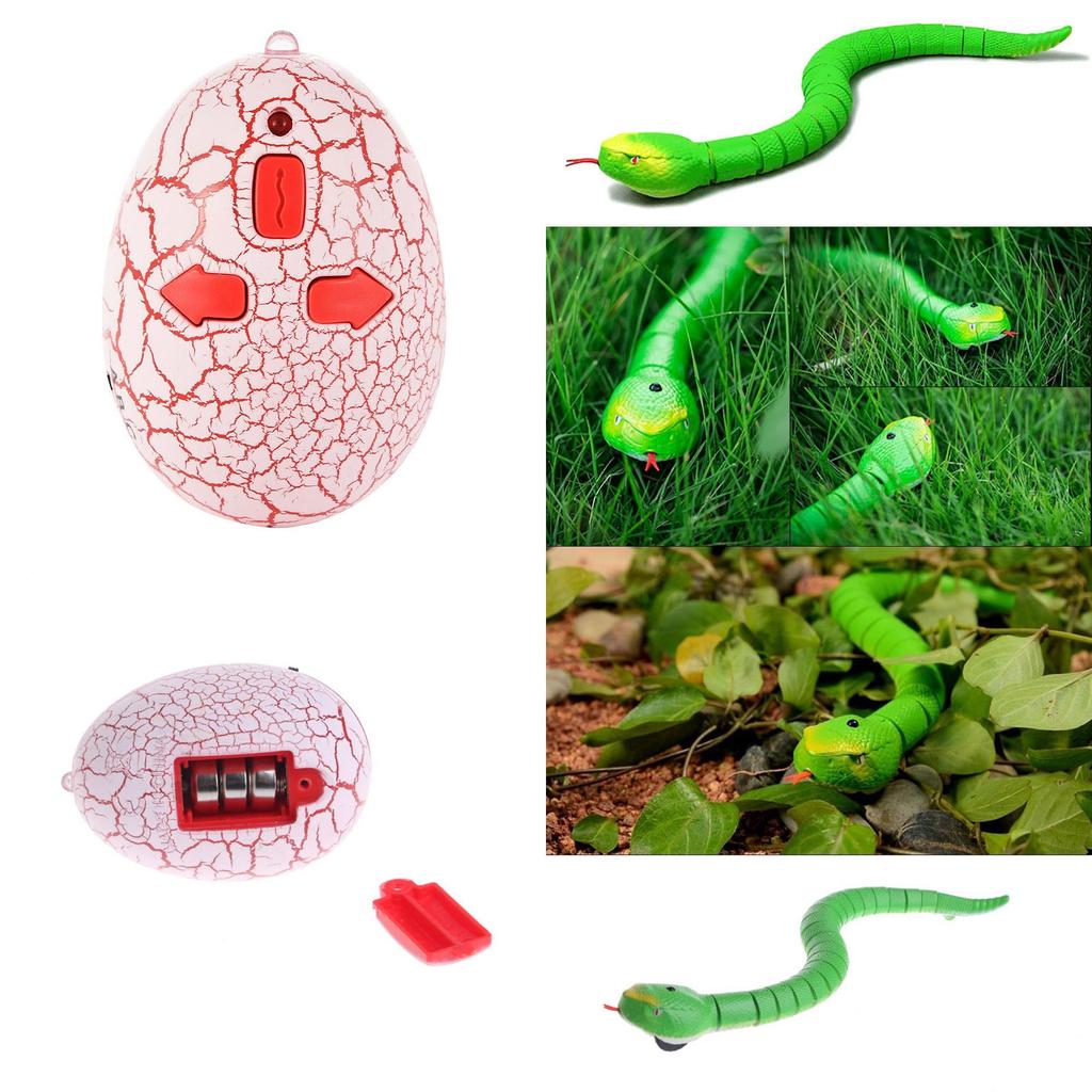 Terrifying Remote Control Snake Rattlesnake Mischief Toy With Premium Quality Green Finish