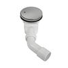 Bathtub Drain Assembly ABS Hair Filter Shower Drain Kit Silver Panel Basin Drain Pipe Designed for Smooth Drainage
