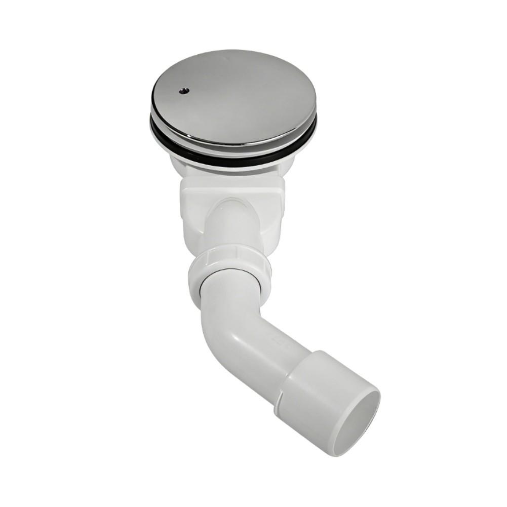 Bathtub drain assembly ABS hair filter shower drain kit silver panel basin drain pipe designed for smooth drainage China Mainland