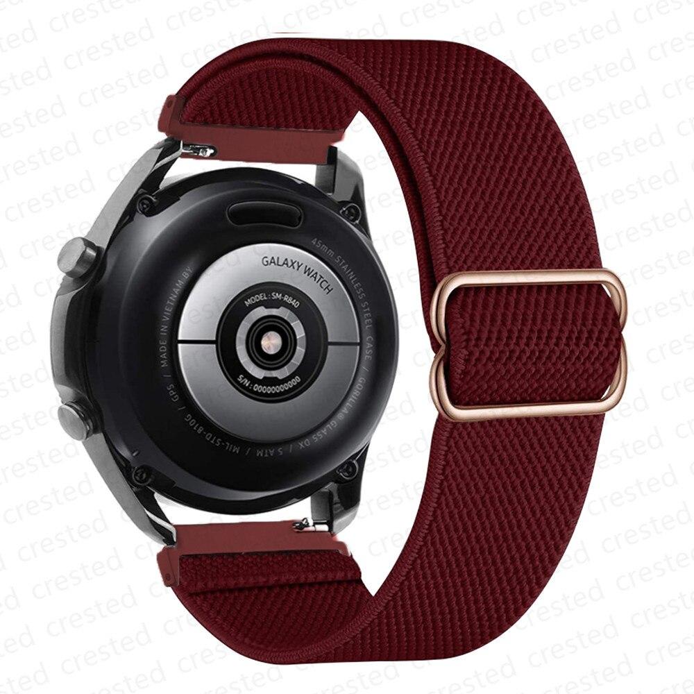 Buy 20mm/22mm Strap for Samsung Galaxy watch 3/Active 2/46mm/42mm/ Gear S3  S4 S2 Adjustable Elastic Nylon bracelet Huawei GT/2/2E/Pro amazfit band at  affordable prices — free shipping, real reviews with photos —