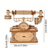 3D Wooden Puzzle Creative Wooden Retro Telephone Model Tabletop Decoration Living Room Decoration For Adults Kids Toy