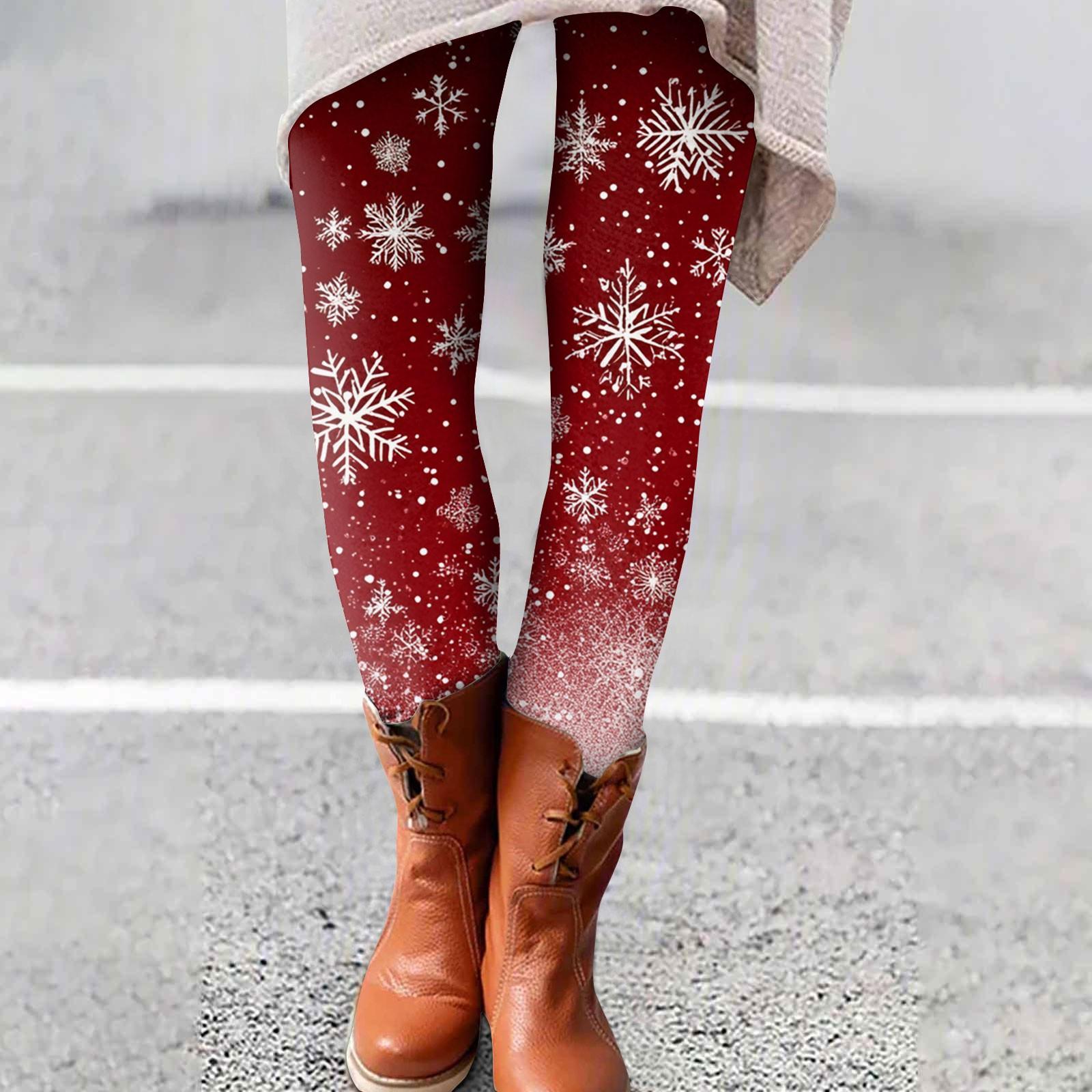 

Женские брюки с рождественским принтом, эластичные, мягкие, повседневные, домашние, спальные брюки L винный