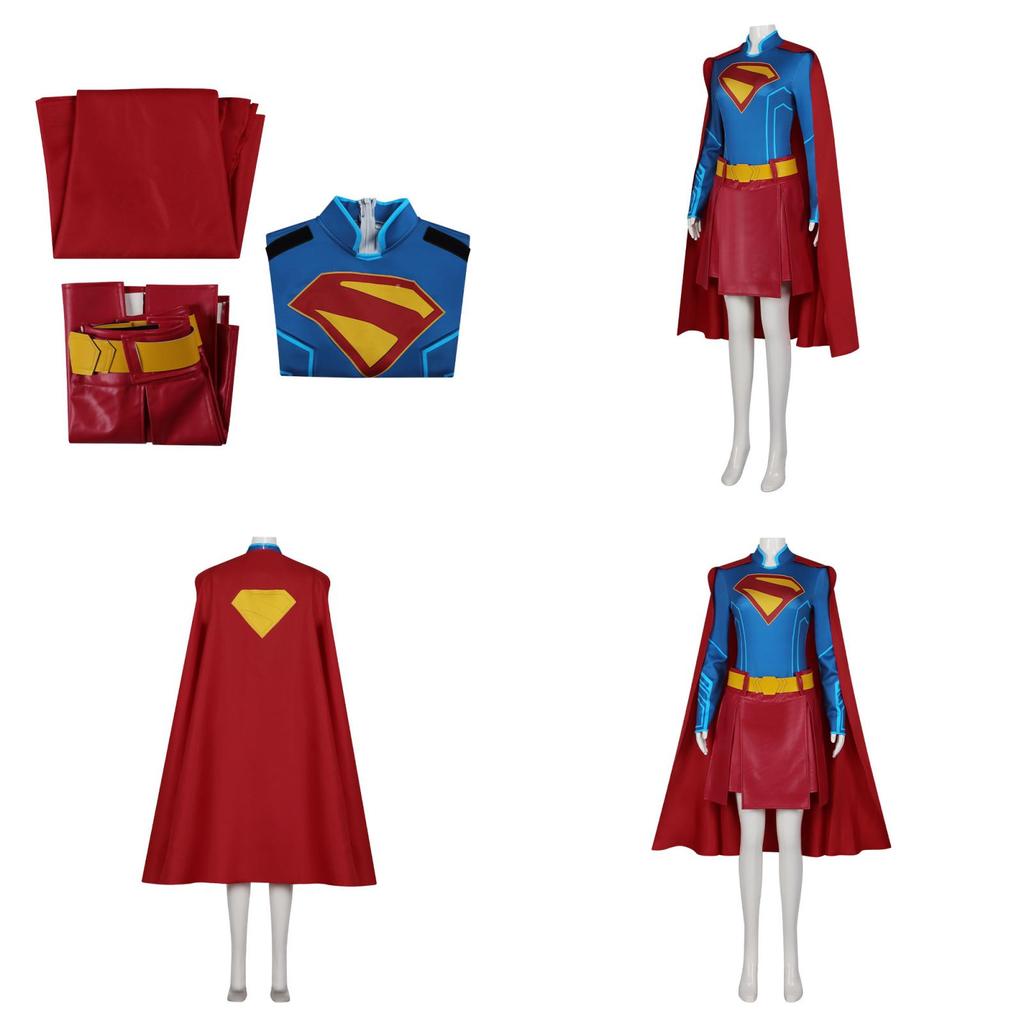 Supergirl Cosplay Costume For Women With Polyester Fabric For Halloween And Stage Shows