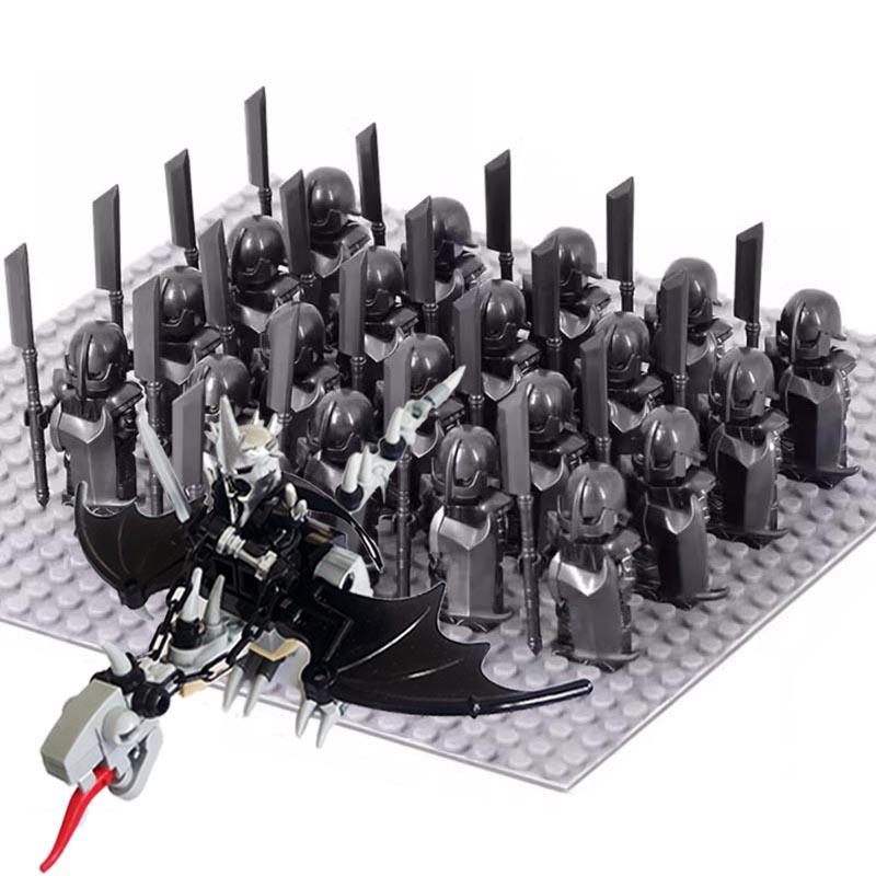 Moc Uruk-hai Strong Orc Army Soldiers with Witch King leader Mini Figure Building Block Set Toys for Children as Birthday gifts