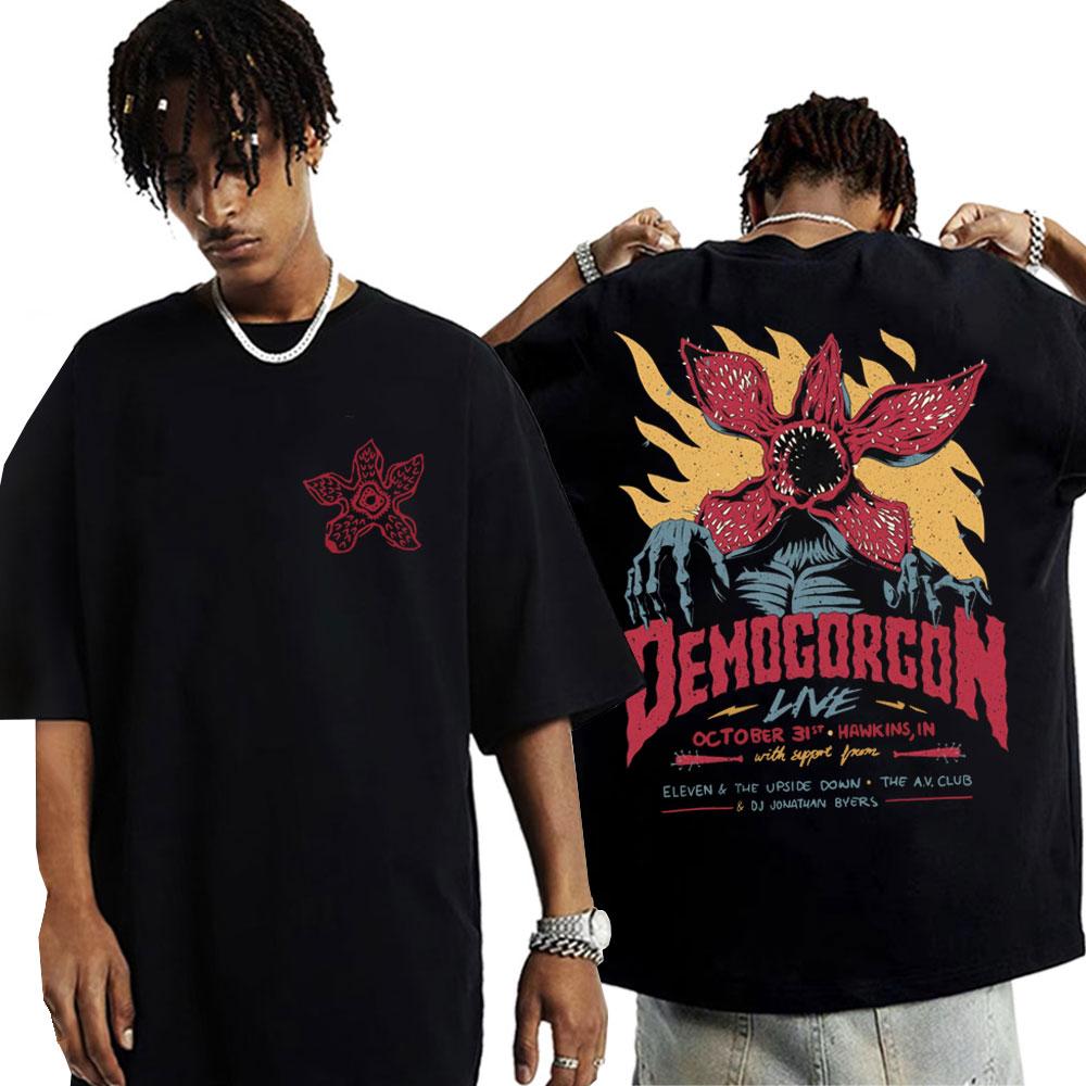 

Едді Мансон Демогоргон Футболка Квітка-канібал Монстр Графічні футболки Чоловічі Жіночі Вінтажні Оверсайз футболки З коротким рукавом L