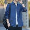 Mens 100 Cotton Denim Long Sleeve Casual Work Shirt Multiple Pockets