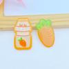 10Pcs New Cute Acrylic Fruit Beverage Series Flat Back Cabochon Scrapbooking Hair Bow Center Embellishments DIY Accessories