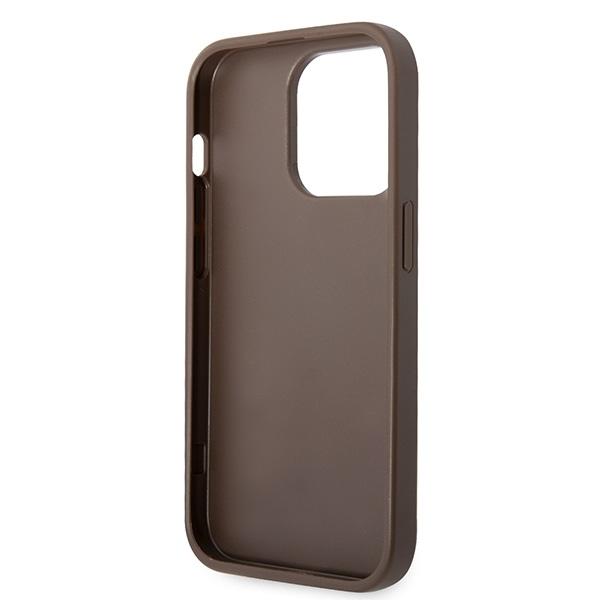 Guess Guhcp15L4Gmgbr Iphone 15 Pro 6.1 Brązowy/Brown Hardcase 4G Big Metal Logo