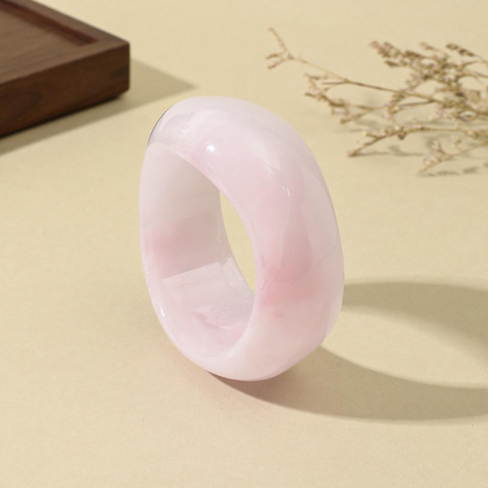 Minority Design Irregular Wide Bracelet Dopamine Geometric Hand Ring Simple Acrylic Bangle  Women