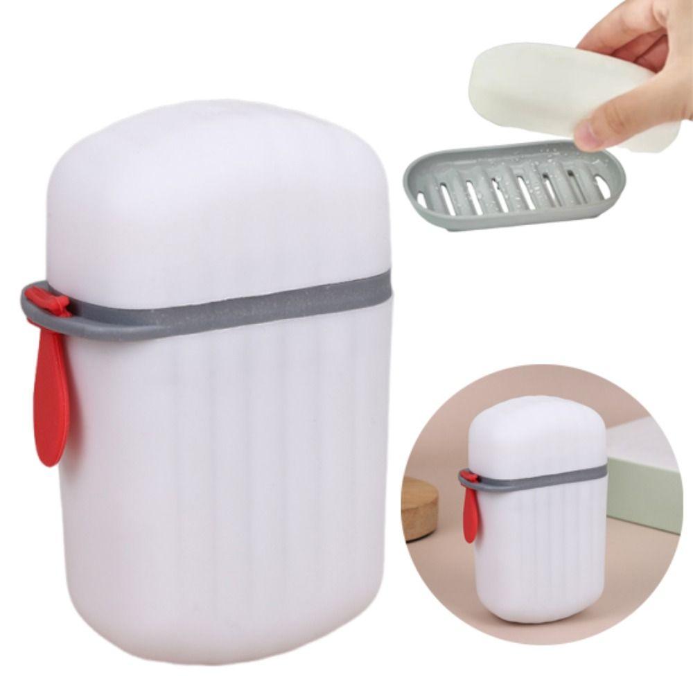 Reusable Portable Soap Box Draining Keep Soap Dry Travel Soap Dish Waterproof Easy To Clean Plastic Soap Holder