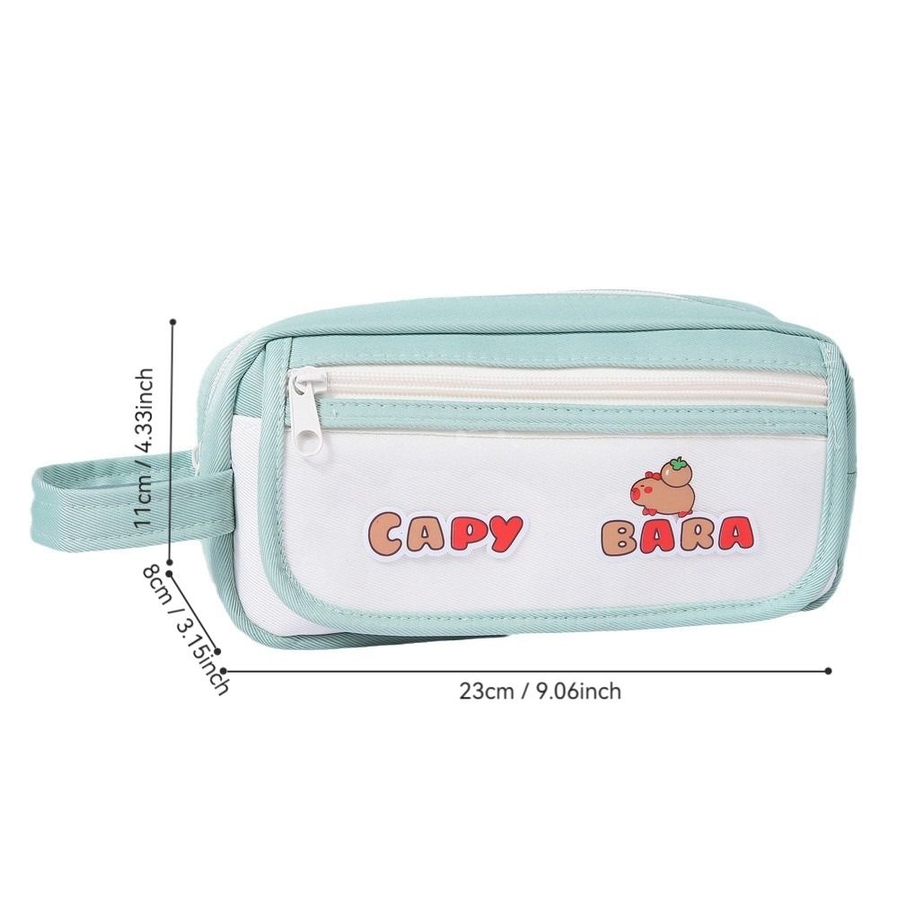 High Appearance Level Pen Bag Visible Stationery Kawaii Capybara Pencil Case  for Students