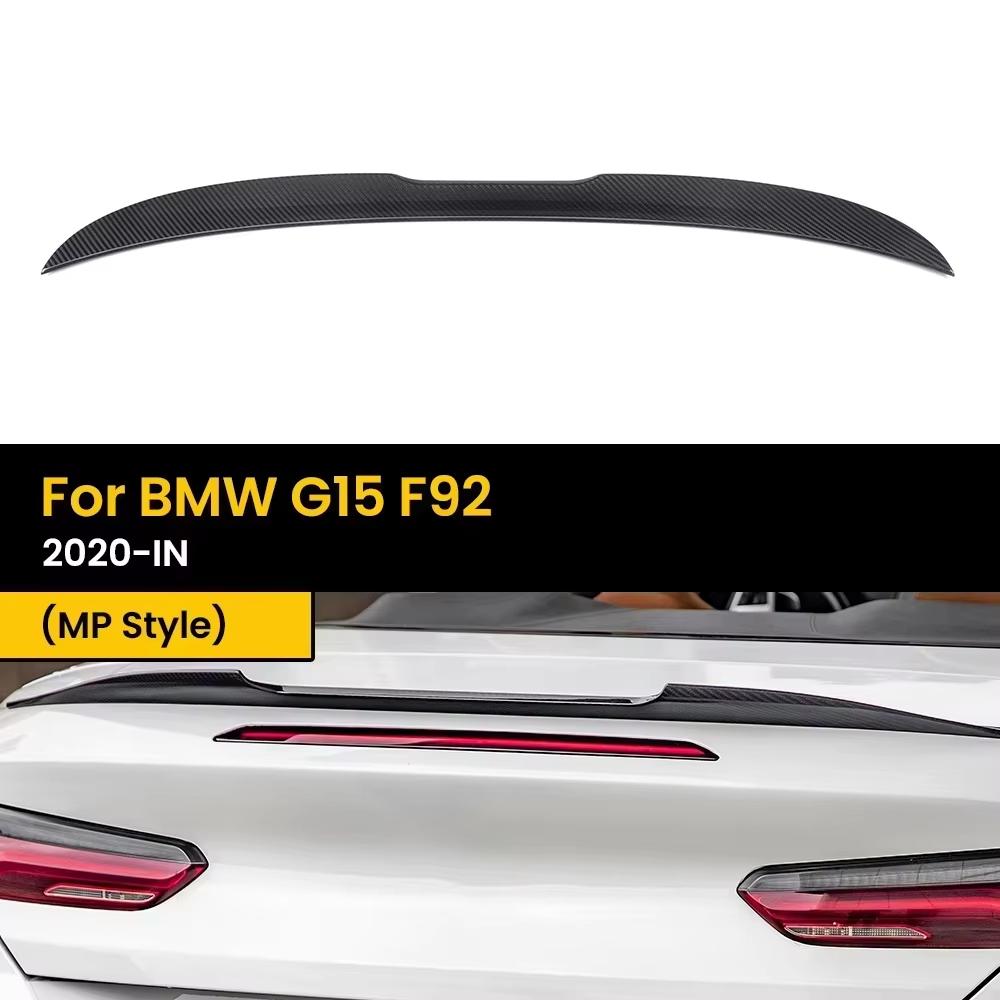 Real Dry Carbon Fiber Automotive Rear Trunk Spoiler WingTail For BMW G15 F92 2020-IN Car Styling Boot Lid Lip