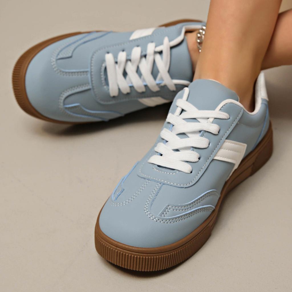 Spring and Autumn Elegant Thick Soled Sports Leisure Shoes Fashionable New Style Comfortable Durable Flat Bottom Women's Shoes