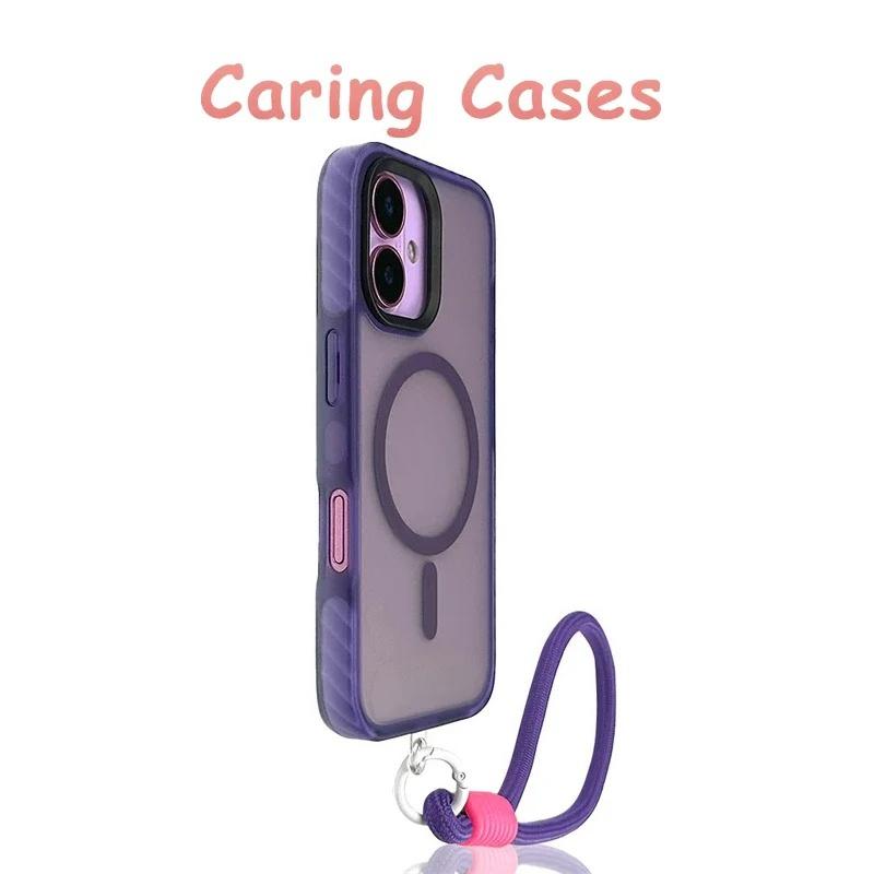 

For iPhone 16 Pro Max Case MagSafe Matte Translucent Large Cutout Compatible with iPhone 15 14 13 12 11 iPhone 14 Plus темно-фіолетовий колір