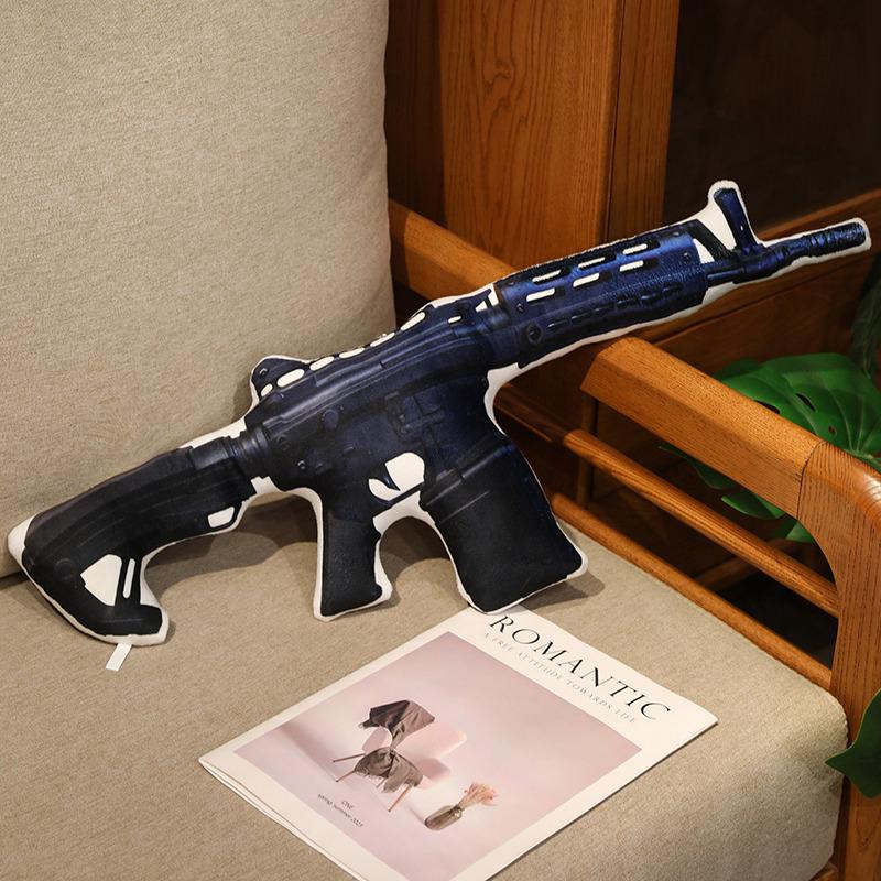 Simulationspistole Plüschkissen Bilder Drucken Revolver Scharfschützengewehr Schießkissen Dekoration Männer Geschenk