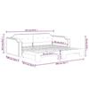 VidaXL Daybed with Pull-out Bed Dark Grey 90x200 Cm Fabric 3197635