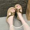 Fashion Summer New Outward Wear National Style Cross Versatile Platform Casual Soft Sole Fashion Beach Comfortable Slippers Non-slip