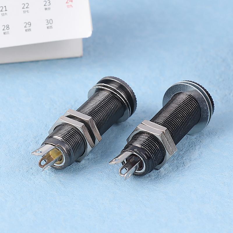 1/4 Inch Output Straight Tube Style Anti-noise Audio Jack Brass Electric Guitar Bass Jack Plug 6.35mm Socket Stereo