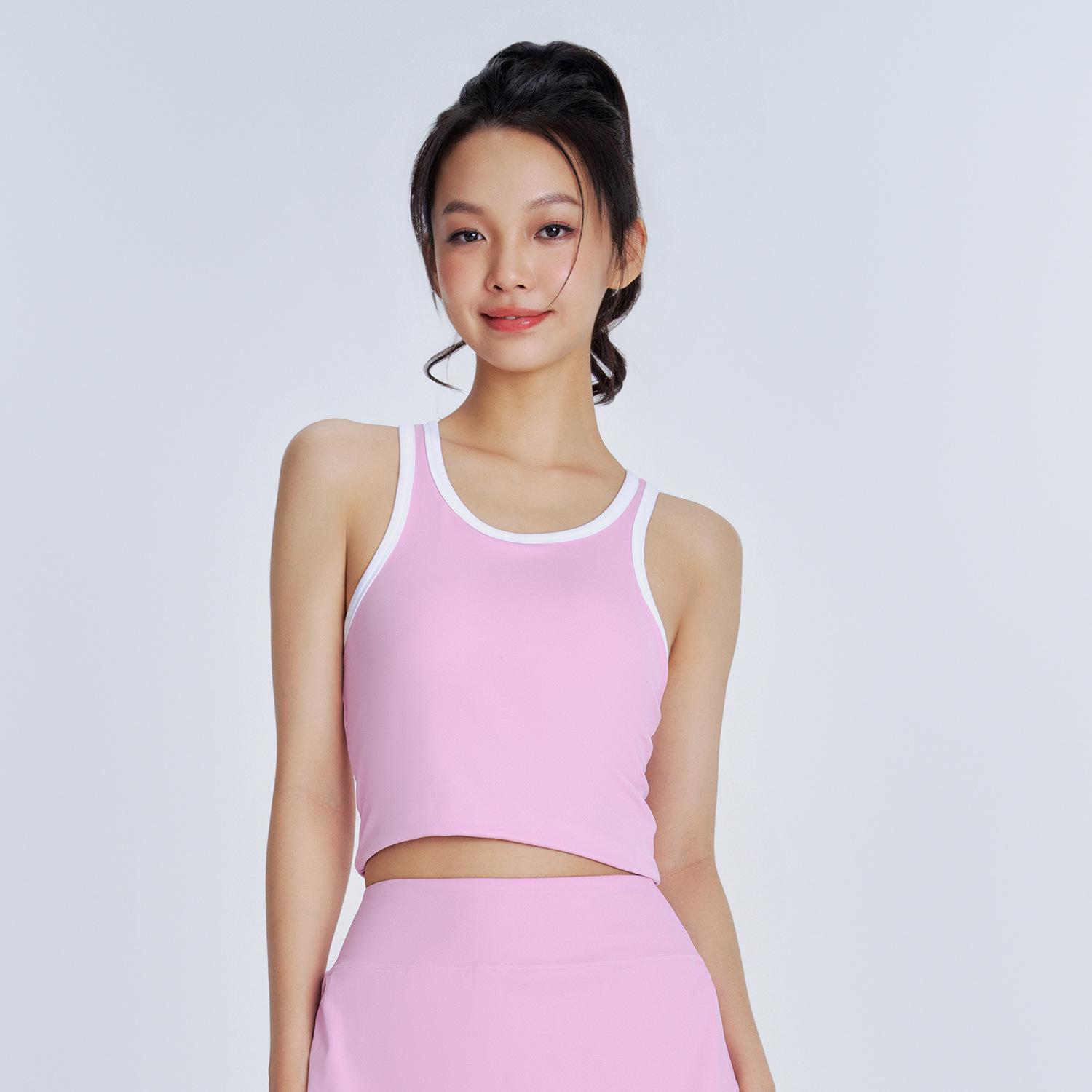 

Весенне-летняя майка для йоги: Ударопрочный, с боковой поддержкой, красивый спортивный бюстгальтер для фитнеса со спинкой для женщин Large