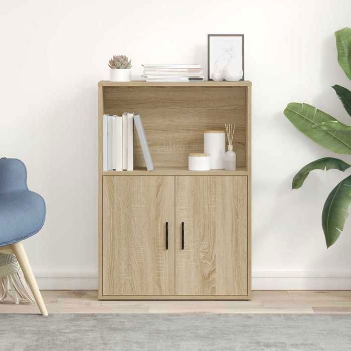 VidaXL Bookcase Sonoma Oak 60x24x85 Cm Engineered Wood, Bookshelf, Storage Rack, Book Stand 860411