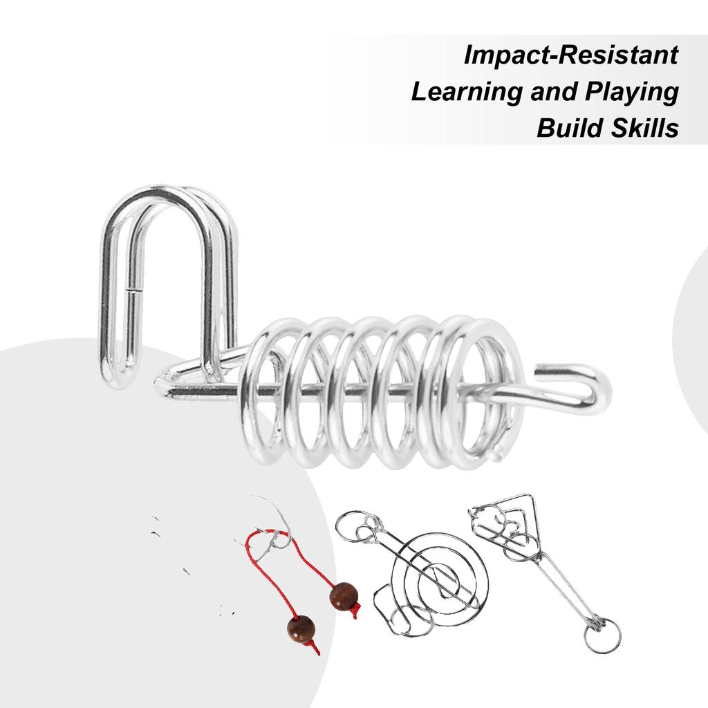 Materials Metal 3D Montessori Puzzle Wire Mind Brain Teaser Puzzles For Children Adults Anti-Stress Reliever Toys Kids Gifts