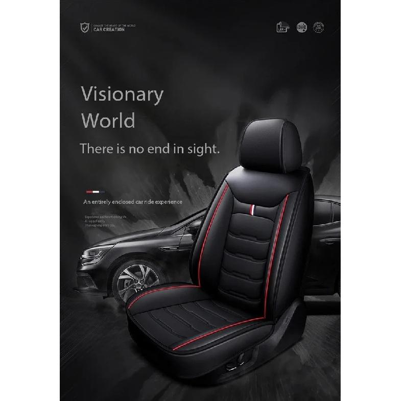All Inclusive Seat Cover Full Leather Car Seat Protector Cushion Single Driver And Passenger All Season Universal  Accessories