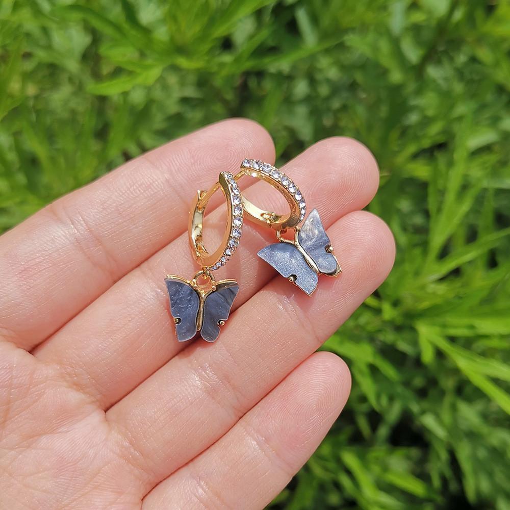 Alloy Butterfly Elegant Earrings Trendy Multicolor Fashion Jewelry For Women