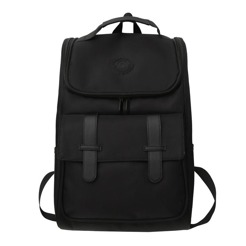 

Рюкзак мужской модный тренд младшая школьная сумка для студента средней школы женский студенческий старшеклассник досуг большой емкости дорожный рюкзак чёрный