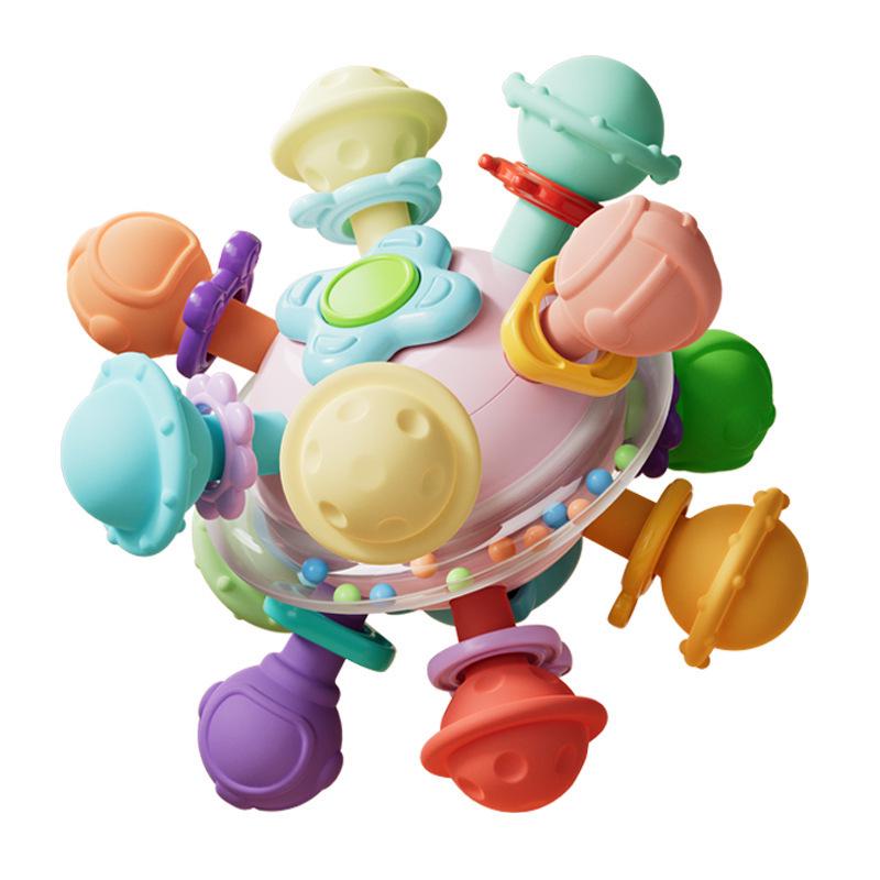 Manhattan Atom Ball Baby Toy: Educational Teether for 3-6 Months, Grasping Training for Babies 0-1 Year Old