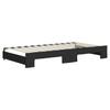 Extendable Daybed with Mattresses Black 100x200 Cm Fabric