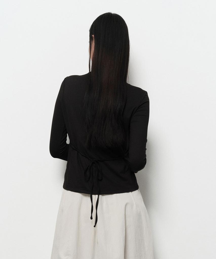 Daiaegeuneol String Wrap Top (Black)