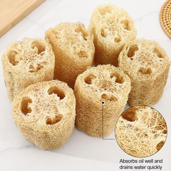 Yousheng Loofah Dishwashing Cloth Reusable Sponge Cleaning Clothes Oil-Free Decontamination Dishcloth Kitchen Helper