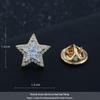 Elegant Star Crystal Lapel Pin for Men and Women - Micro-Paved Zircon Collar Accessory