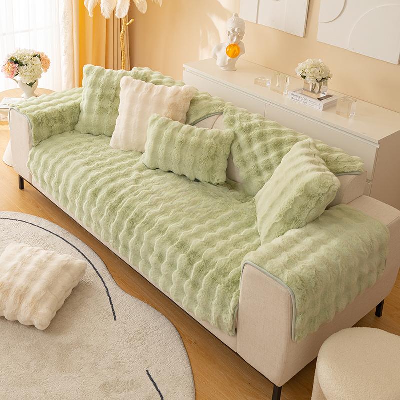 Pogrubiona, jednokolorowa, pluszowa poduszka na sofę, zimowa, ciepła poduszka, antypoślizgowa, luksusowa, nowa, wysokiej klasy, oparcie, pokrowiec na ręcznik Imperial Concubine