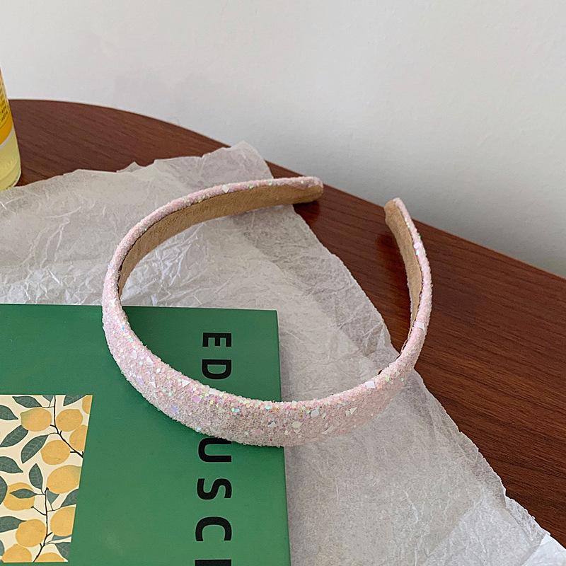 

Нескользящая повязка на голову с пайетками Модные универсальные аксессуары для волос Резинки для волос Аксессуары для волос на каждый день для девочек