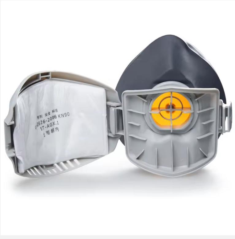 Staubmaske   Baumwoll-Atemschutz Halbmaske Staubdichte Maske Anti Industrieller Bau Staub Dunst Nebel Sicherheitsgasmaske