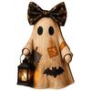 Zweiseitig bedrucktes Holzornament Handgefertigte Geisterfigur Tischdekoration Halloween