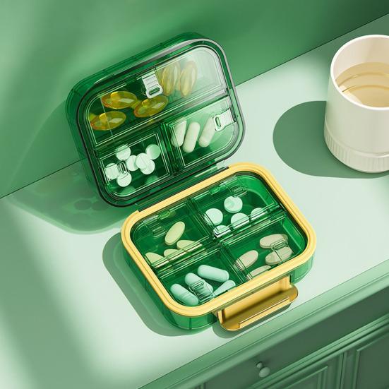 Box Secure Closure Moisture Dust Proof Portable Pill Eco-friendly Long Lifespan Mini Dispenser